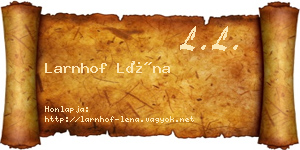 Larnhof Léna névjegykártya